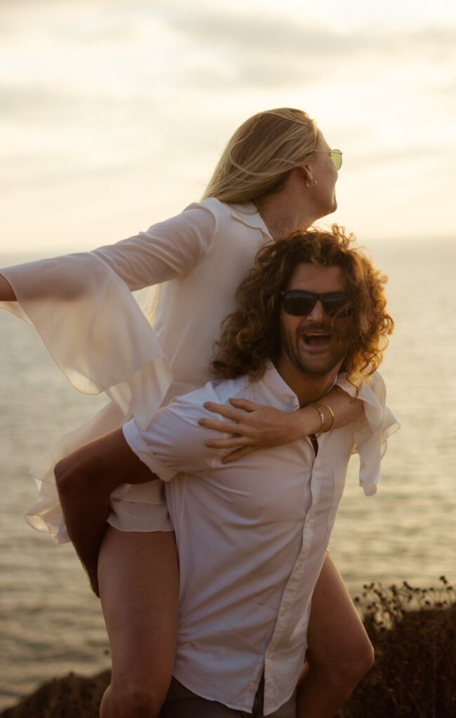 WOman on top of Man engaement shoot