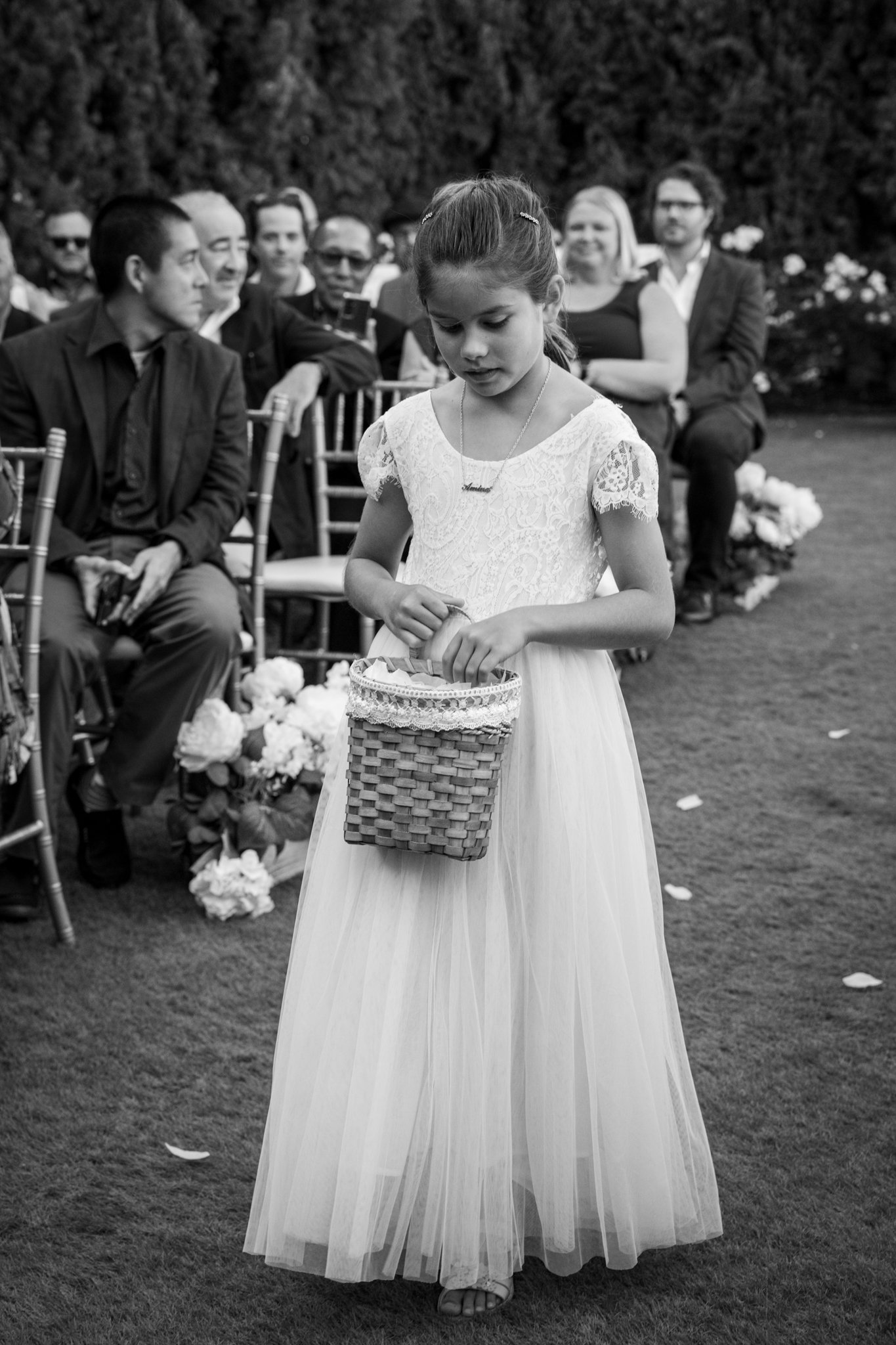 Flowergirl black and white