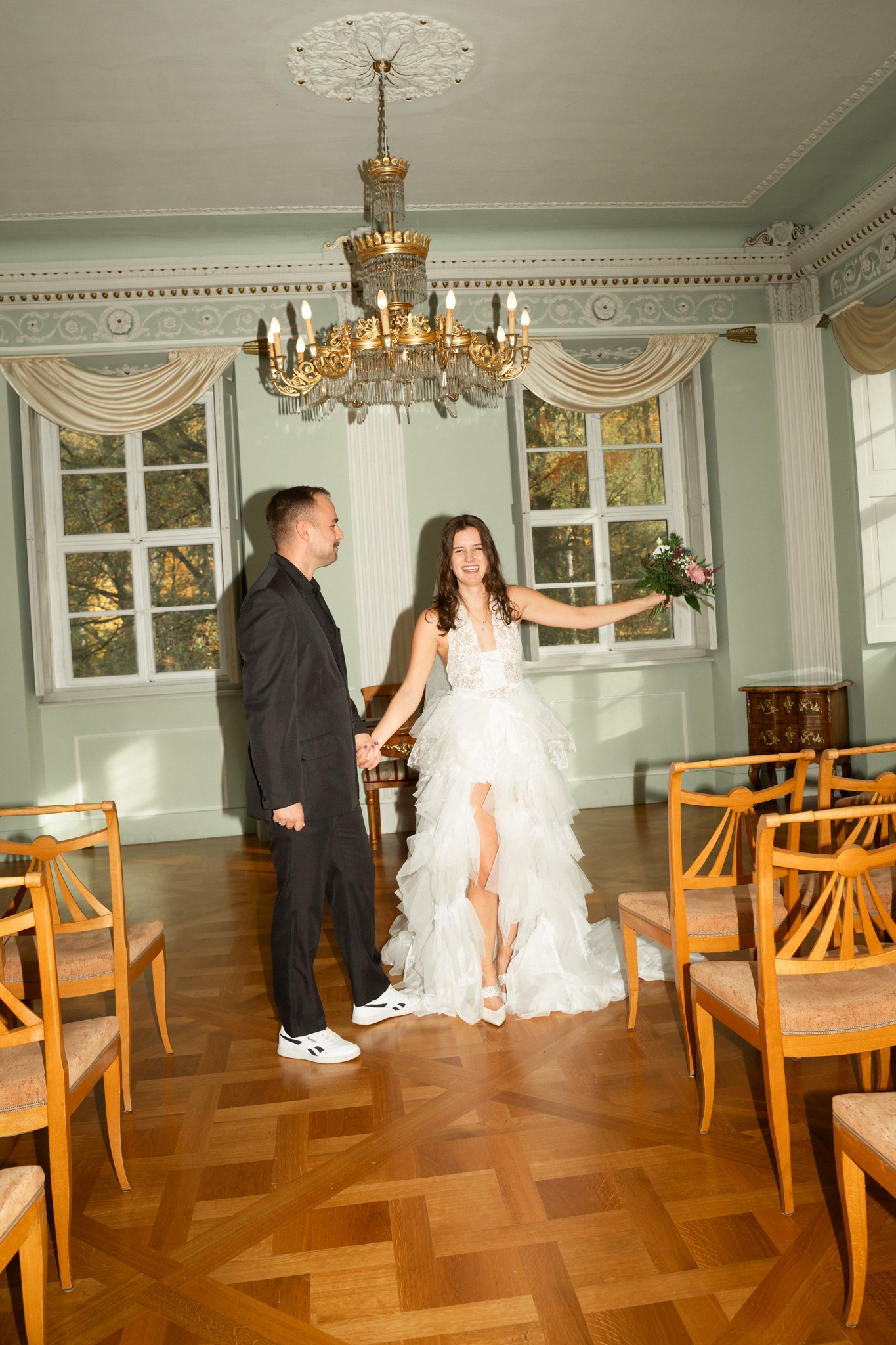 newly wedded in church