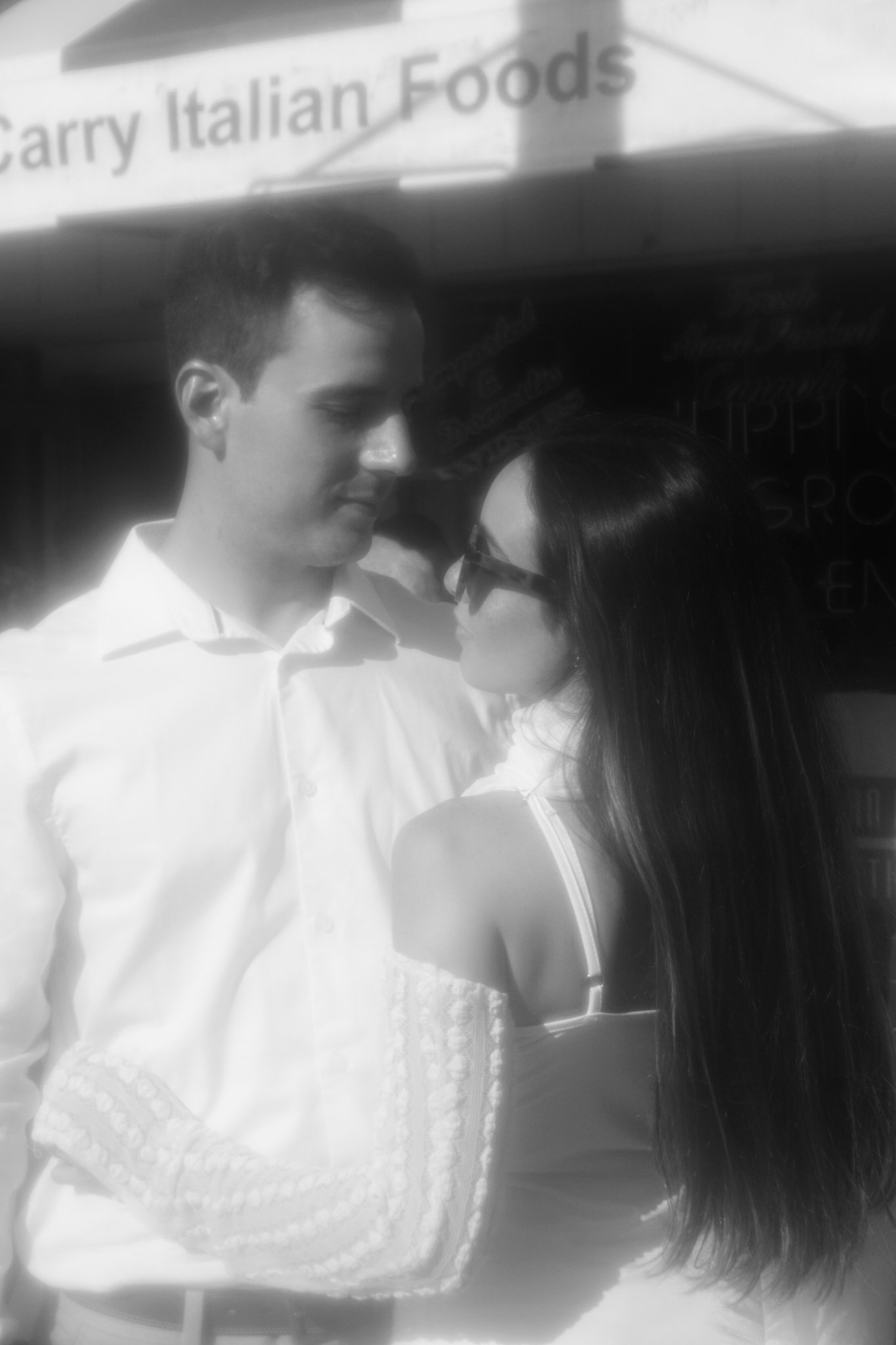 Groom looking to Bride, Vintage style Picture for Weddingday