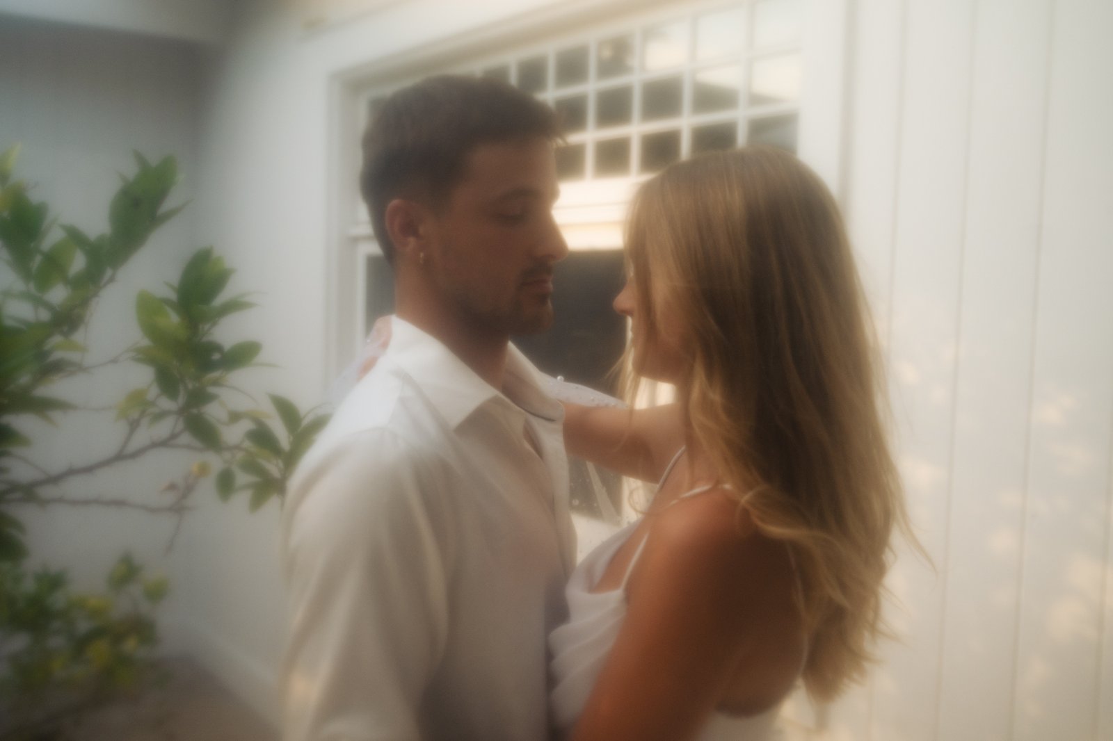 Woman and Man looking at each other