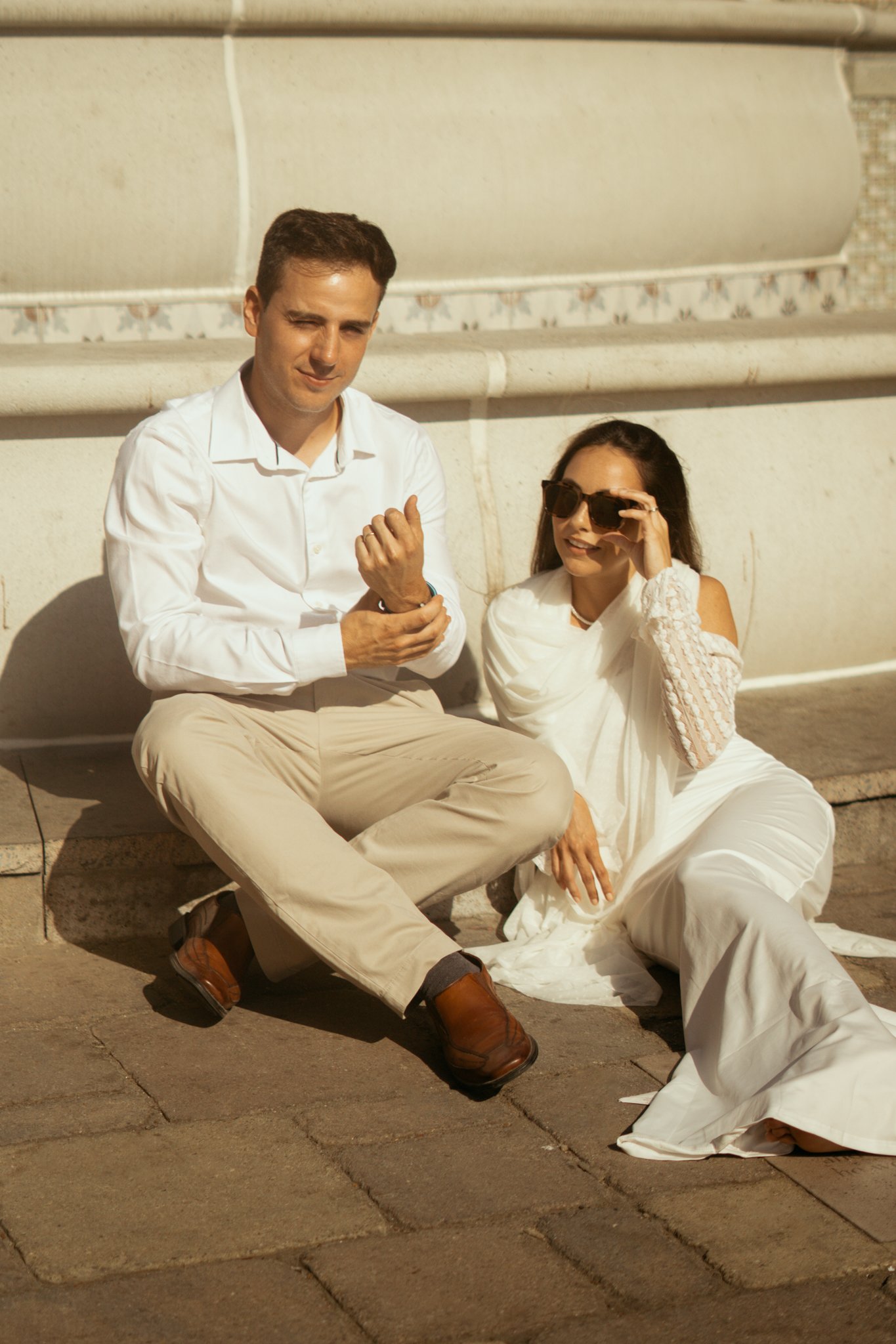 Pedro and Male in little oitaly on thier weddingday.