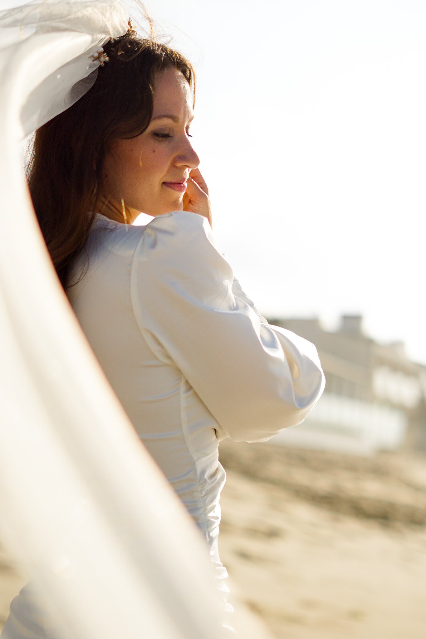 Bride on Malibu Beach